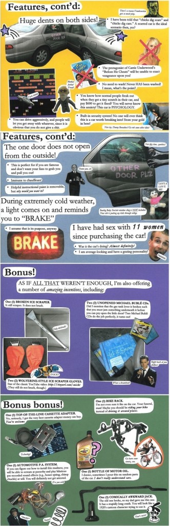 funny craigslist used cars ad